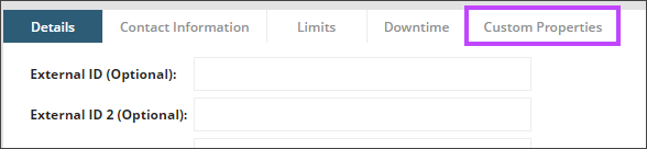 Custom Properties Tab