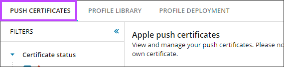 push certificates