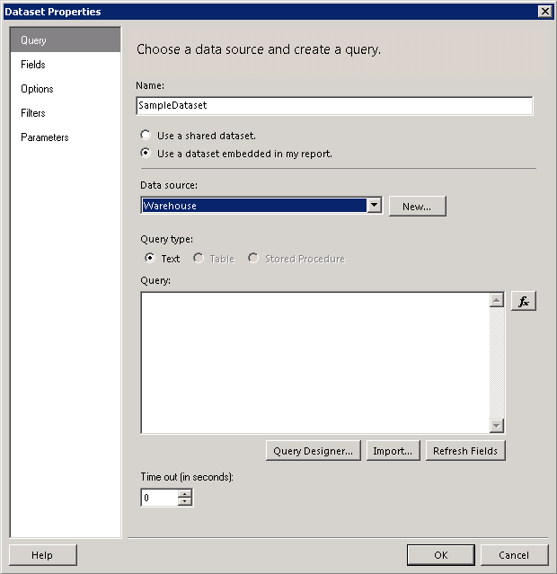 Dataplayer Example Report How to Add a Data Set in Report Builder 3.0