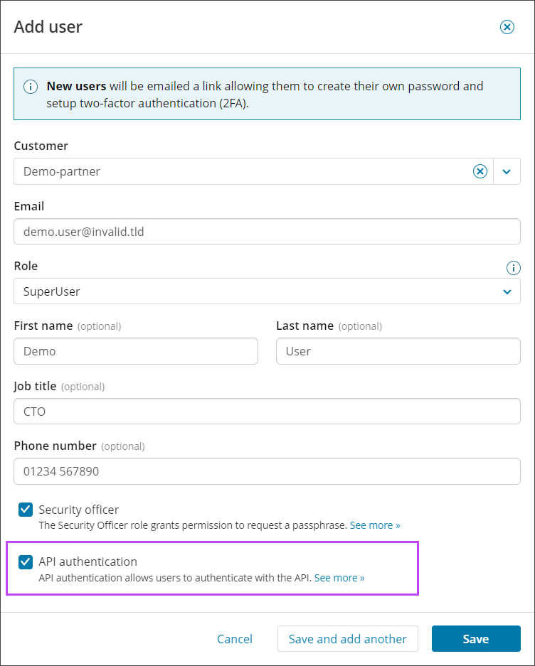 Authorization in JSON-RPC API