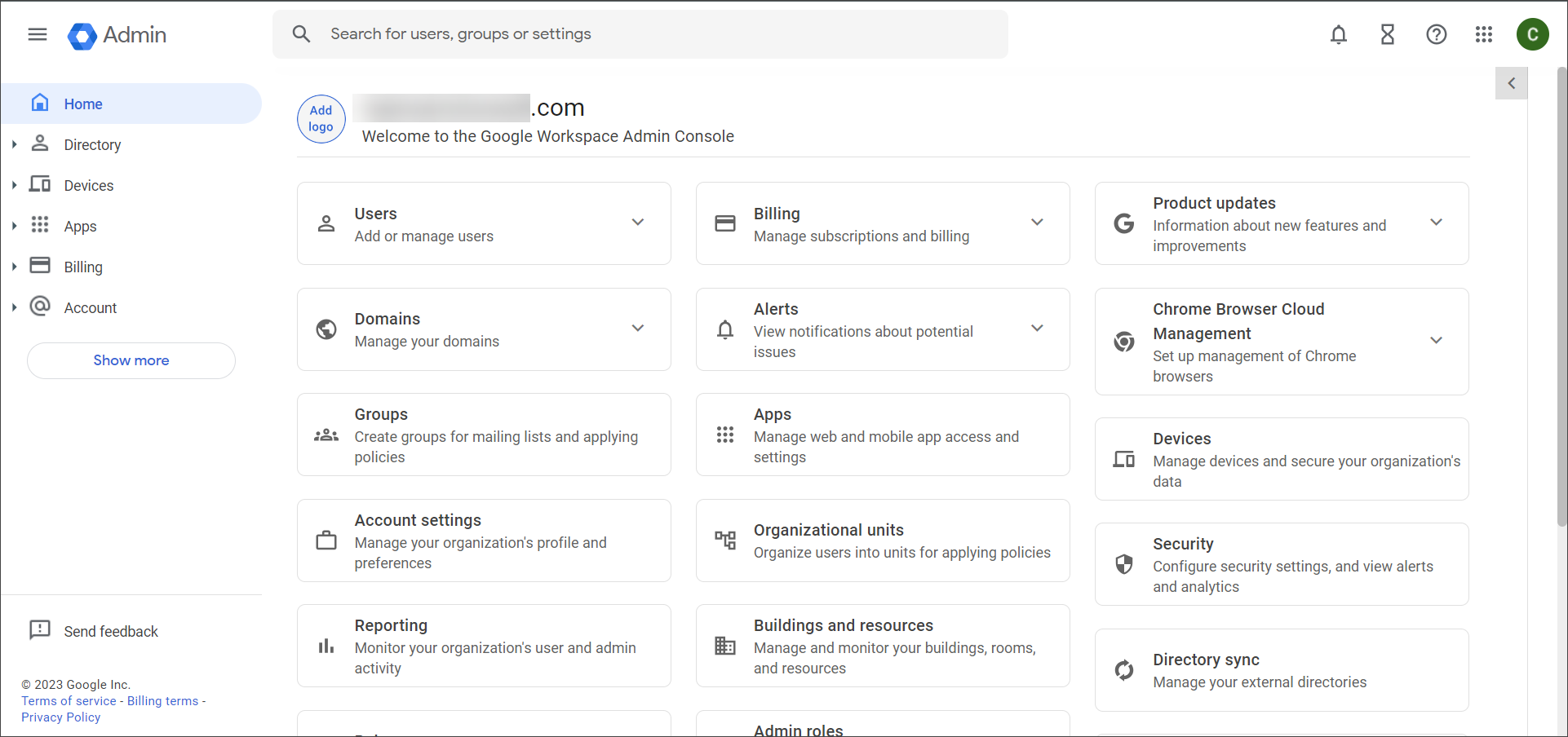 Access your Google Workspace domain settings - Google Workspace Admin Help