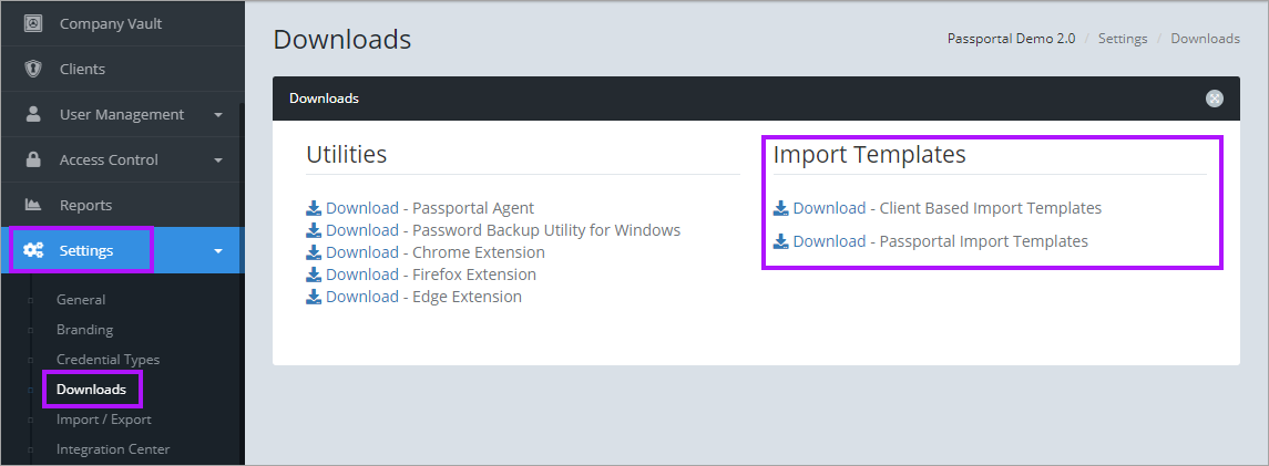 Import, Export, and Backup Data