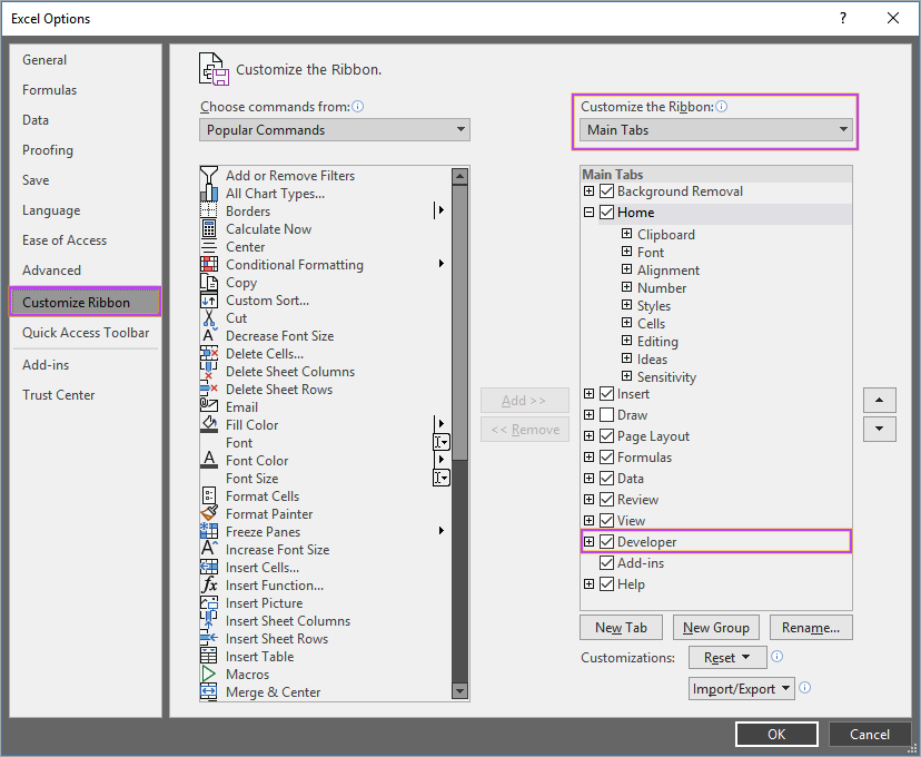 Importing Data from Excel