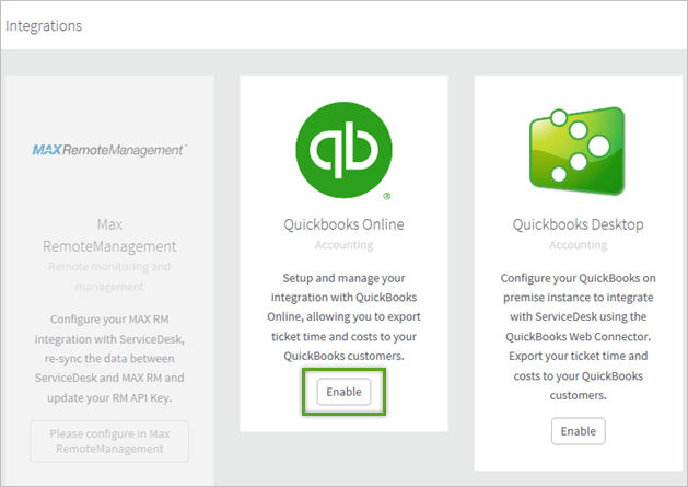 Connect  into QuickBooks Online